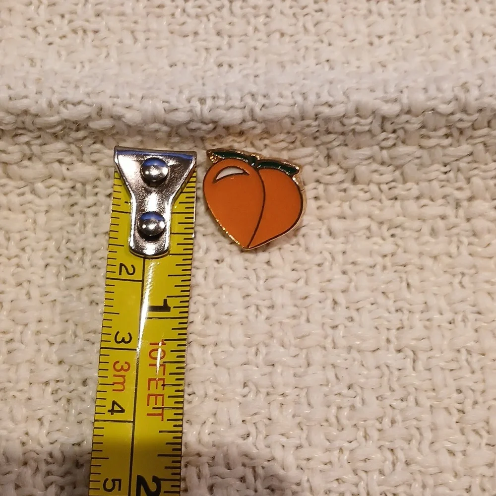 5/$25 NEW Peach Enamel Pin